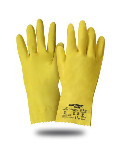 Перчатки Safeprotect ЭКОХОУМ (латекс, хлопк.слой, толщ.0,40мм, дл.300мм) фото 1